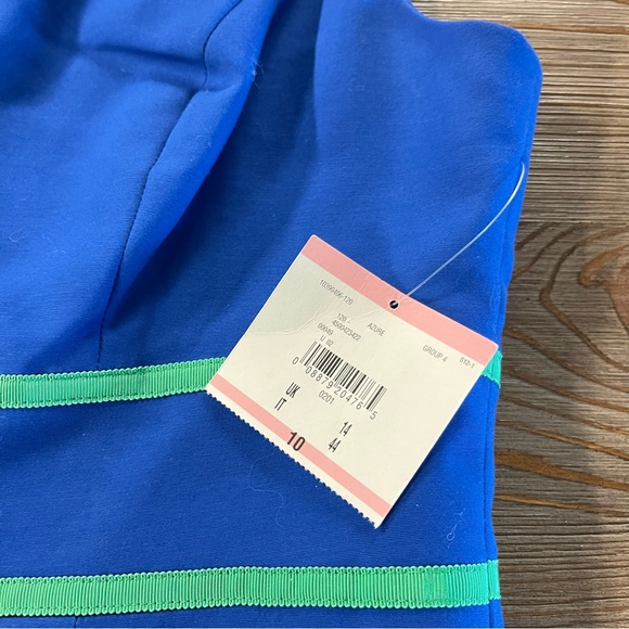 NWT ANNE KLEIN BLUE GREEN SHEATH TANK DRESS SUMMER WEDDING OCCASION WORK OFFICE - Picture 11 of 16